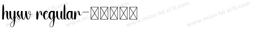 hysw regular字体转换